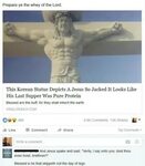 Korean Statue depicts a Jesus so jacked, it looks like His l