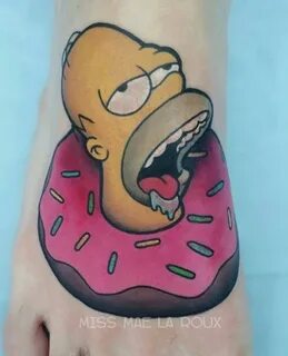 Homer donut tattoo Simpsons tattoo, Tattoos, Kernkraftwerk