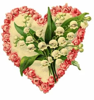 Victorian Valentine Graphic - Floral Heart - The Graphics Fa