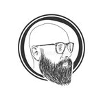 Bald Man with Beard, Vintage Style Vector Stock Vector - Ill