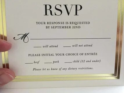This Wedding RSVP Card Is Going Viral For A Hilarious Menu M