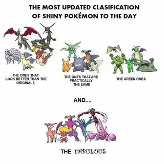 Shiny Pokemon Classification Pokemon drôle, Jeux pokemon et 