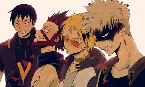 BakuSquad Sero Hanta Kaminari Denki Bakugou Katsuki Kirishim