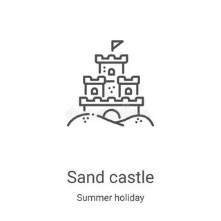 Sand Castle Icon Vector from Summer Holiday Collection. Thin
