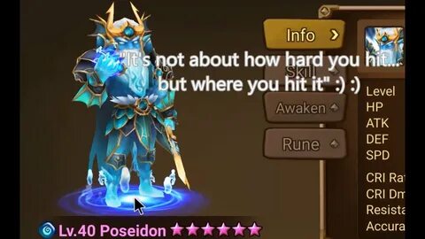 Water Poseidon Poseidon Summoners War Runes And Guide - Mobi