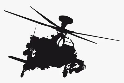 Transparent Helicopter Clipart Png - Silhouette Black Hawk H