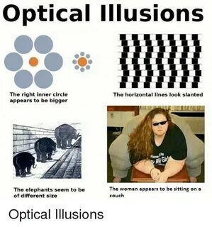 Optical Illusions the Right Inner Circle the Horizontal Line