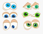 Clipart - Cartoon Eyes - Body Parts Clipart Eyes , Free Tran