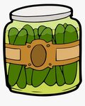 Pickles In A Jar - Pickle Jar Clip Art, HD Png Download , Tr
