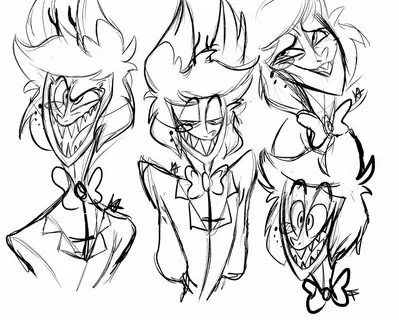 ALASTOR SKETCHES I can't stop drawing him, somebody please h