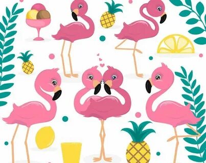 Tropical clipart, Flamingo clipart, Flamingos images, Digita