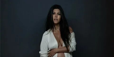 Pregnant Kourtney Kardashian Poses Nude For DuJour Magazine 