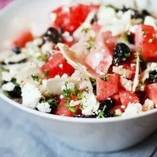 Watermelon, Feta and Olive Salad - Kefalos Foods