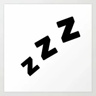 Zzzs in Black Art Print by Seven Mustard Seeds Society6