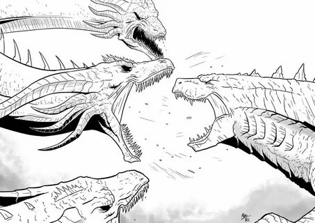 King Ghidorah Coloring Pages - ninfieldce