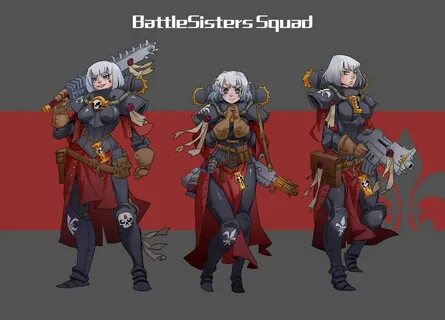 Battle sister squad by Yi Meng Zhang Warhammer 40k artwork, 