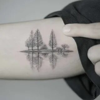 Trees reflection in the water tattoo Trendy tattoos, Tattoos