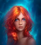 Ice and fire by Tira-Owl Red hair, Red hair cartoon, Portrai