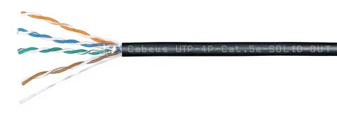 Cabeus UTP-4P-Cat.5e-SOLID-OUT-LSZH-UV Кабель витая пара UTP