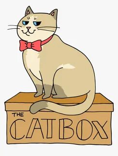 Cat On The Box, HD Png Download , Transparent Png Image - PN