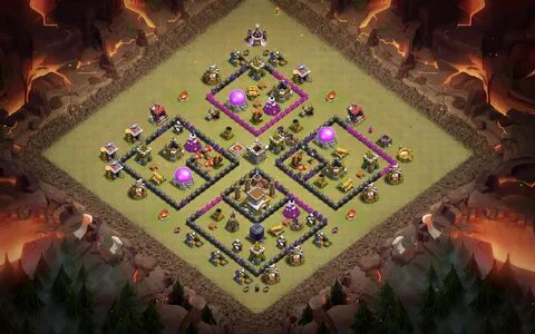 Clash of Clans Bases war for Town hall 8 - ClashTrack.com