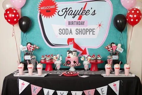 A Retro Soda Shoppe Birthday Party - Anders Ruff Custom Desi