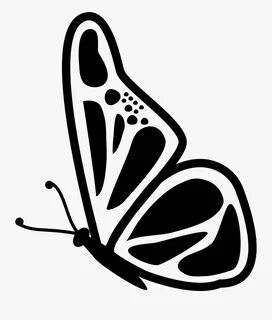 Side Butterfly Outline Png
