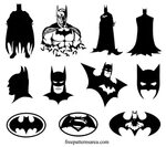 Black And White Batman Silhouette Vector Designs FreePattern