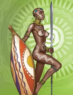 Warrior woman Arte africana, Ilustrações, Fantasias épicas