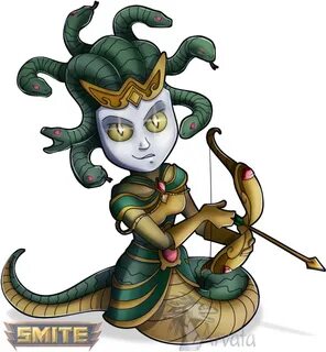 Download HD Request - Chibi-medusa - Smite Medusa Art Png Tr