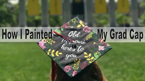Painted graduation cap custom graduation cap floral graduati