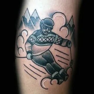 60 Skiing Tattoos For Men - A Gondola Lift To Design Ideas