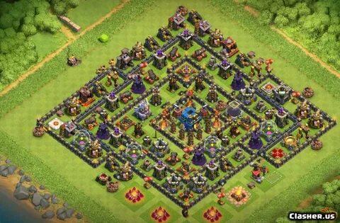 Town Hall 12 Basic TH12 base With Link 8-2019 - Trophy Base 