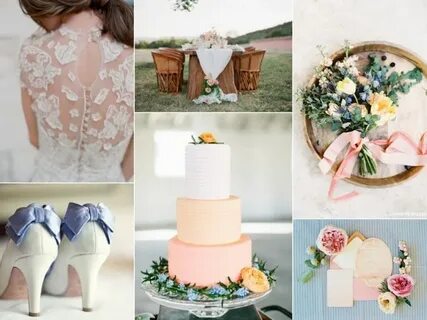 coral, peach and powder blue Powder blue wedding, Blue weddi