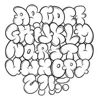 Set Street Type Calligraphy Design Alphabet Graffiti Style T