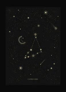 Capricorn Constellation Art Print - Cocorrina ® & Co in 2022