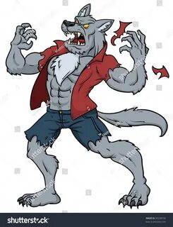 Cartoon Werewolf Howling Stock Vector (Royalty Free) 3923815