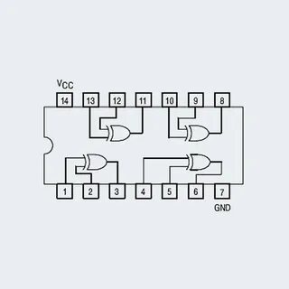 XOR Gate 74LS86 IC 7486 - اتقان الالكترونية