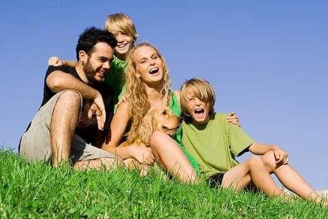 happy, healthy, young,family laughing smiling fun outdoors -