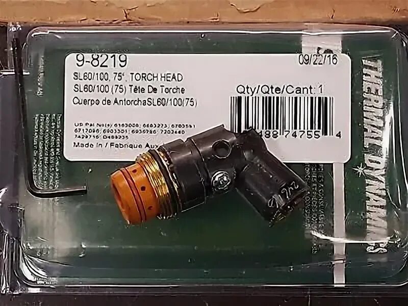 ✔ 9-8219 Torch Head For Thermal Dynamics SL60 SL100 75 degre
