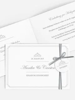 Einladungskarte Hochzeit "Noblesse"