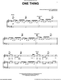 Eleven - One Thing sheet music for voice, piano or guitar (P