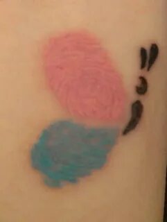Fingerprint, butterfly, tattoo, power of yourself, semicolon