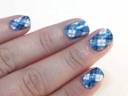 Plaid!! Awesome! Plaid nails, Nails, Blue nails