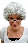 Costumes, Reenactment, Theater Old Lady Grandma Hairpieces W