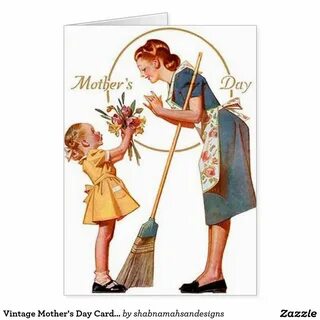 Vintage Mother's Day Card with Cute Message Zazzle.com in 20