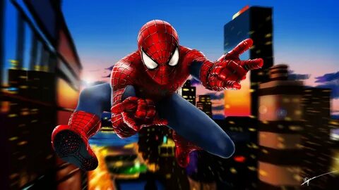 Spider-Man Wallpaper 4K, Digital Art, Speed paint, Marvel, D