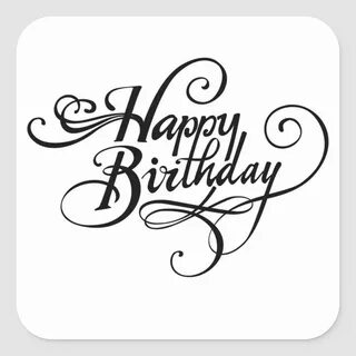 Happy Birthday Square Sticker Zazzle.com in 2022 Happy birth