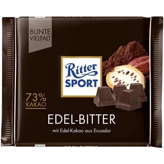Купить Ritter Sport Edel-Bitter Горький шоколад 100г в интер