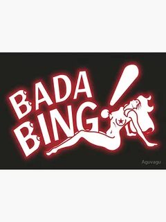 Bada Bing Neon Sign Poster The Sopranos Mafia Strip Club Art